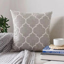 Axyaa Moroccan Embroidered Cushion Cover Grey Black Blue Square 45x45cm Cotton Pillow Cover