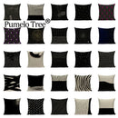 Axyaa Geometric Wave Dots Line Spring Cushion Cover - Black White - Custom Home Decor Pillow Cover