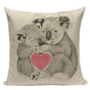 Axyaa Cute Animal Cartoon Home Decor Cushions - Golden Retriever & Koala Pillows