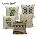 Axyaa Geometric Cushion Covers - Monkey Horse Print, Custom Home Décor, Throw Pillows