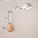 Axyaa Modern Nordic Wooden LED Swing Arm Wall Lamp Fixtures for Living Room & Bathroom