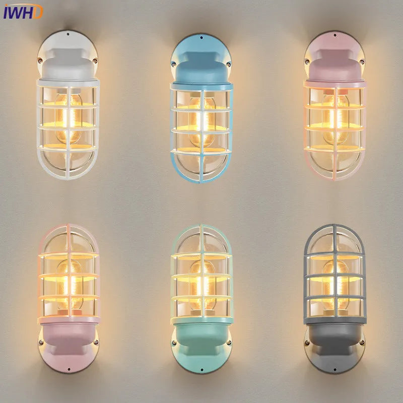 Nordic LED Outdoor Wall Light with Glass Shade by Axyaa