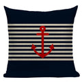 Nautical Anchor Throw Pillow Cover - Axyaa Branded Home Decor Collection