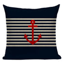 Nautical Anchor Throw Pillow Cover - Axyaa Branded Home Decor Collection