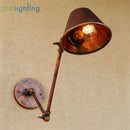 Axyaa Vintage Industrial Swing Arm Wall Lamp Adjustable E27 Home Wall Light
