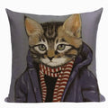 Axyaa Meow Star Cat Cushion Cover 45x45cm - Cute Cartoon Animal Design
