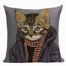 Axyaa Meow Star Cat Cushion Cover 45x45cm - Cute Cartoon Animal Design