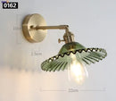 Axyaa Copper Glass LED Wall Light Vintage Wall Lamp Sconce
