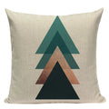 Axyaa Farmhouse Geometric Cushion Covers in Green and White