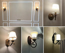 Axyaa Vintage Retro Metal Glass Wall Sconce Classic Light Fixture Lighting