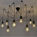 Axyaa Nordic Spider Black Pendant Light Chandelier Industrial Ceiling Fixture