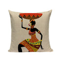 Axyaa African Geometric Dance Pillow Cover Ethnic Bedroom Sofa Decor