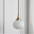 Axyaa Nordic Glass Ball Pendant Light - Copper Vintage Hanging Lamp