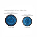 Axya™ Ceramic Steak Dish Cat Eye Blue Plate for Western Style Food & Pasta