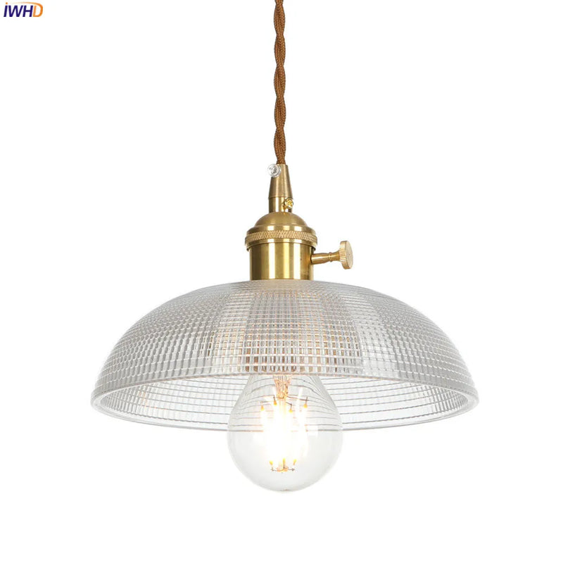 Axyaa Nordic Style Copper Glass Pendant Light - Loft Industrial Decor