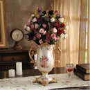 Axyaa Luxury Palace Resin Vase Figurine for Home Decor & Wedding Gift