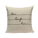 Axyaa Spring Letter Pillow Cover - Black & White Decorative Cushion