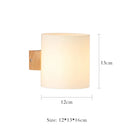 Axyaa Nordic Glass Shade Sconce Wall Light Home Bedside LED Fixture