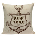 Nautical Anchor Velvet Throw Pillows for Home & Car Decor by Axyaa