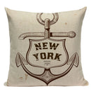 Nautical Anchor Velvet Throw Pillows for Home & Car Decor by Axyaa
