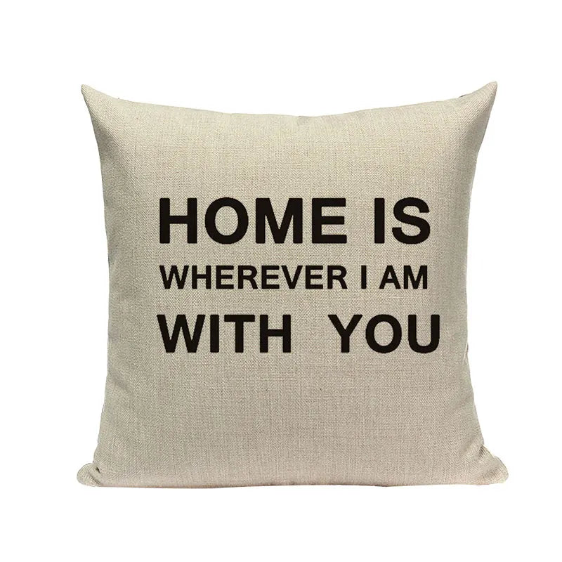 Axyaa Love Letter Cushion Cover Decorative Pillows Sofa Car Home Decor Linen Throw Pillow Case