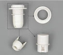 Axyaa E27/E14 Lamp Bulb Holder | Lighting Accessory Fitting Socket Base | Black/White, 110-220V