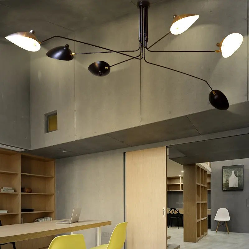 Axyaa Spider Serge Mouille Ceiling Light - Modern Art Deco Home Lighting Fixtures