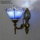 Stained Glass Lampshade Butterfly Pyramid Wall Lamp by Axyaa