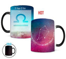 Axyaa Aquarius Constellations Ceramic Coffee Mug: Heat Sensitive Color Changing Magic Tea Cup