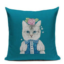 Colorful Cat Fashion Show Cushion Cover - Axyaa Home Decor