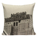 Geometric Meditation Decorative Throw Pillow Cover Axyaa Black White Linen Square Case