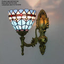 Stained Glass Lampshade Butterfly Pyramid Wall Lamp by Axyaa