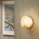 Axya Marble Wall Light: Chinese Copper Wall Lamp for Background, Aisle, Bedside & Bathroom