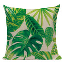 Axyaa Tropical Leaves Pillowcases - Rainforest Style Plant Cushion Covers