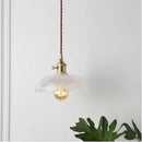 Axyaa Nordic Glass Ball Pendant Light - Copper Vintage Hanging Lamp