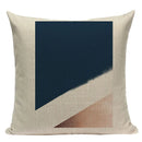 Axyaa Striped Geometric Cushion Cover 45x45cm in Black, Blue