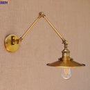 Axyaa Vintage Industrial Swing Arm Wall Lamp Gold Copper LED Sconce