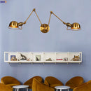 Axyaa Adjustable Swing Arm Wall Light in Industrial Vintage Style