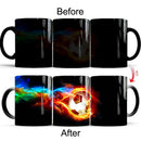 Axyaa Color Changing Football Flame Mug 11oz - Creative Gift for Him