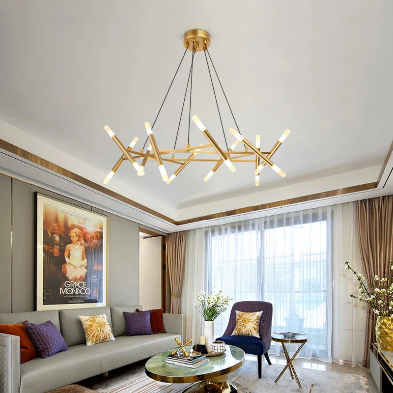 Axyaa Retro Nordic LED Chandelier for Kitchen Living Room Restaurant