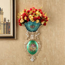 Axyaa Diamond Angel Wall Vase: Elegant Home Decor Resin Flower Pot Mural for Restaurants