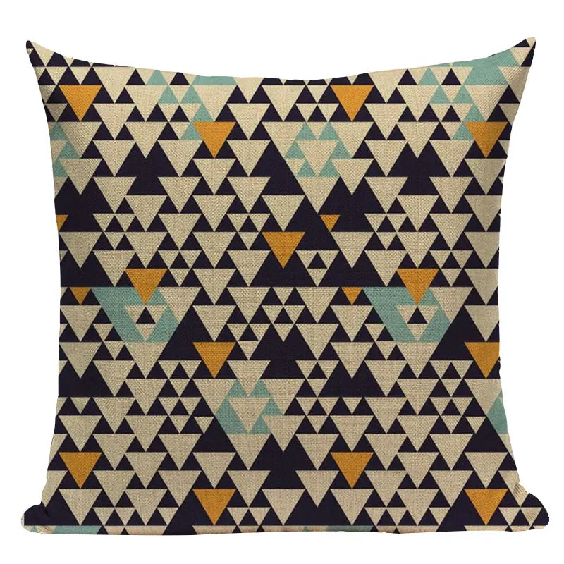 Axyaa Geometric Cushion Covers - Monkey Horse Print, Custom Home Décor, Throw Pillows