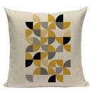Nordic Geometric Deer Cushion Cover - Axyaa Yellow Heart Throw Pillow Case
