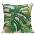 Axyaa Tropical Leaves Pillowcases - Rainforest Style Plant Cushion Covers