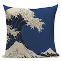 Axyaa Ukiyo Style Fuji Mountain Throw Pillow Cover