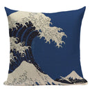 Axyaa Ukiyo Style Fuji Mountain Throw Pillow Cover