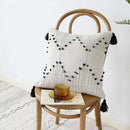 Axyaa Geometric Tassels Cushion Cover - Home Sofa Bed Decor 45x45cm/30x50cm