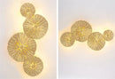 Axyaa Gold Metal Sconces LED Wall Lamp Indoor Lighting Fixtures