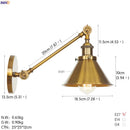 Axyaa Industrial Vintage LED Wall Light - Gold Bedroom Loft Stair Lamp