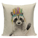 Axyaa Geometric Cushion Covers - Monkey Horse Print, Custom Home Décor, Throw Pillows